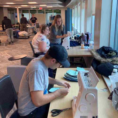 School of Engineering Employees and Students Create Facial Masks for Area Medical Professionals